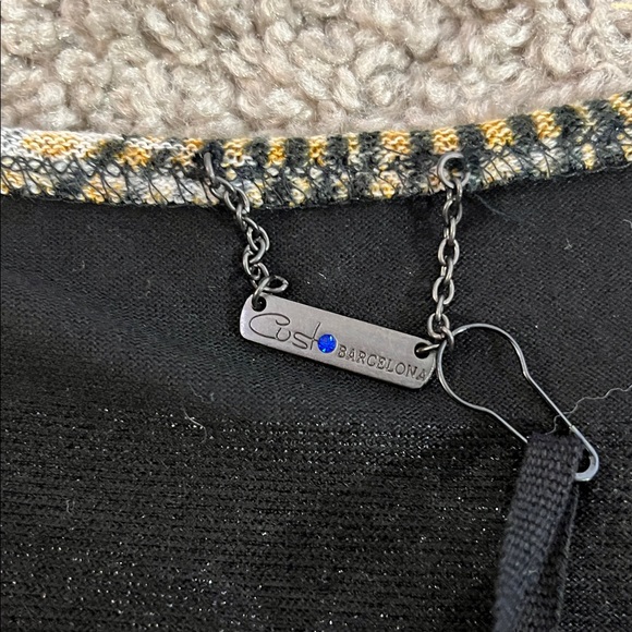 NWT Custo Barcelona Mini Dress Sparkle Ruffle Suity Black Size 2 Small Y2K - Picture 6 of 10